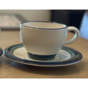 Pfaltzgraff Ocean Breeze Tea Cup Mug & 7” Saucer Plate Vintage